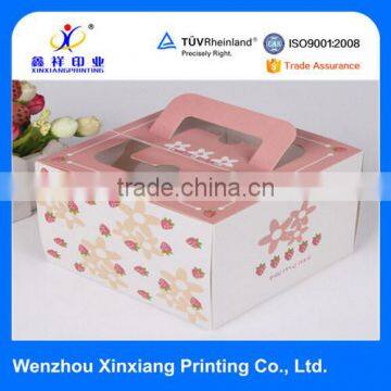 custom made fancy Luxury cardboard Coated paper box for cake