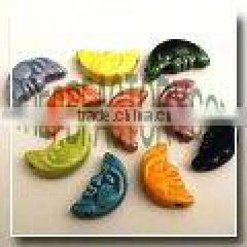 Lovely One Color Ceramic Beads - Moon Shape