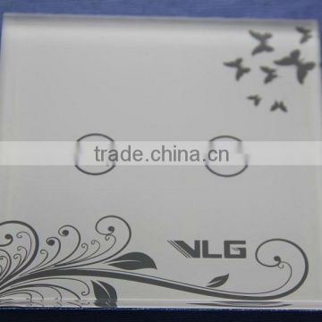 silk screen printing switch panel glass with AS/NZS2208:1996,BS6206,EN12150