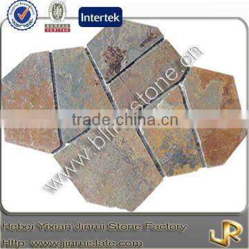 Decorative multicolor natural slate paving stones