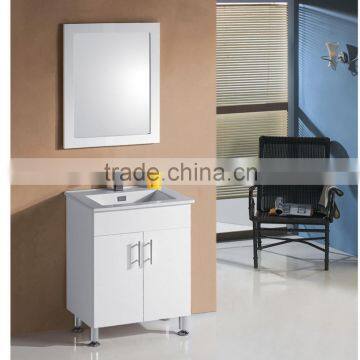 DYS0072 modern free standing small corner bathroom vanity with two doors