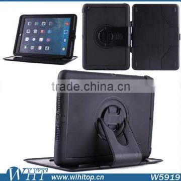 Wholesale Armor Case For iPad 5 Case, 360 Rotation Stand Cover Case For iPad Air TPU & PC