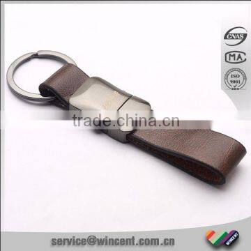 Detachable Top Quality Blank Leather Key Chain photo-2