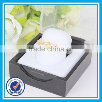 Brief Style Fancy Women Golden Ring cz Crystal 14k Thin Gold Ring photo-5