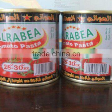 198g canned tomato paste of brix 28-30% Reputable Manufacturer in China