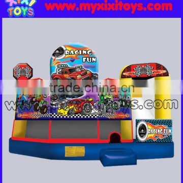 6 in 1 inflatable combo sport cars bouncer for boys