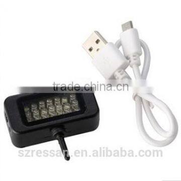 Portable Night Using Mini Selfie LED Flash Light for IOS and Android System