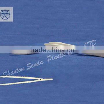 PP material Disposable white medical plastic tweezer