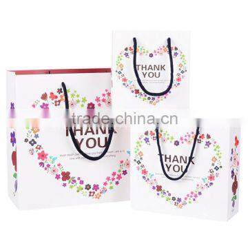 logo customize paper shopping bag printing with rope handle