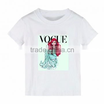 Vogue Princess Printed Kids t shirt Girl tshirt Cotton Casual Shirt For Children White Hipster Snow Top Tees