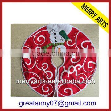 china yiwu wholesale market 60 handmade christmas embroidery tree skirt