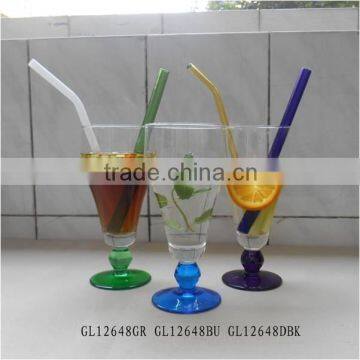 large short stem cold drink glass cup