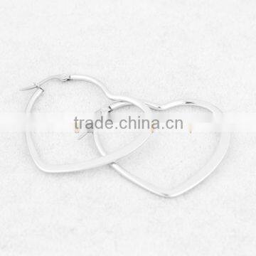 316L stainless steel heart earrings