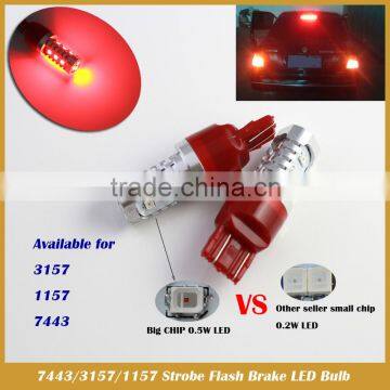 7443 LED Red Flashing Strobe Blinking Rear Alert Safety Brake Tail Stop car Lights