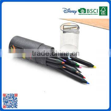 3.5' new factory black wooden color Pencil in tube sets for promotion gifts