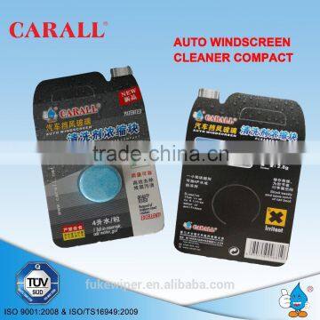 nontraditional windscreen cleaner compact with no residual which more convenient than traditional bottle packing cleaner shampoo