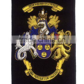 Bullion Embroidered Family Crest badge | Blazer Badge Family Crests