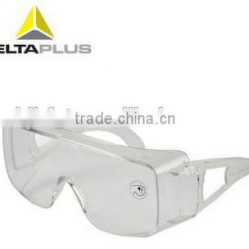 Deltaplus clear polycarbonate hole in arms for neck cord safety glasses