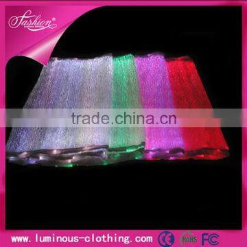 High tech optic fiber luminous 7 color bandage fabric for dress