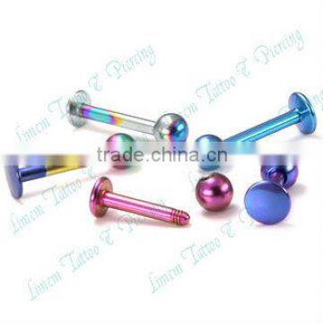 Labret Bars Titanium Plated Labret Ring Ball Lip Piercing Fashion Piercing Jewelry 316l Surgical Steel