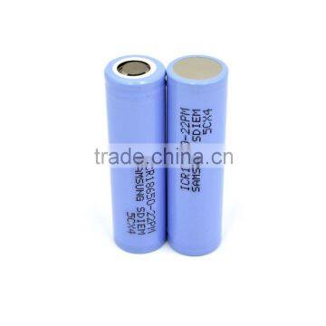 Hot Sale! Samsung ICR18650-22PM 2200mah 3.62V 10A 18650 Flat Top High Quality 18650 Li Ion Battery Cell