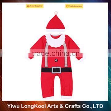 2016 High quality lovely toddler santa claus costume cosplay Christmas costume