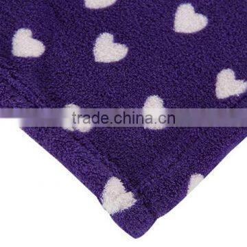 Heart Pattern 100% Polyester Coral Fleece Blanket photo-3