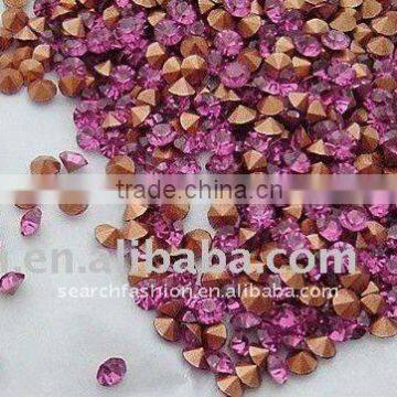 fashional crystal pointback stones decorated on accessories