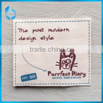 Hangzhou Lambin cotton fabric printed main label tag for children's apparel