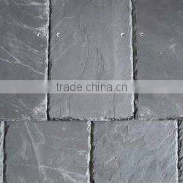 Ancient style various shapes natural surface tiles rusty color thin slate roofing