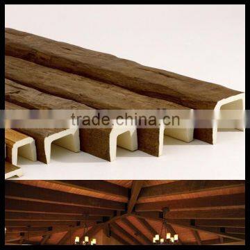 #KU-0003S polyurethane U shape lowes light weight for interior and exterior ceiling decoration faux wood beams