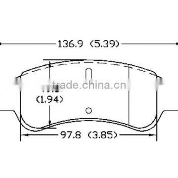 D1213 4252.12 for Peugeot fronts sbs brake pads