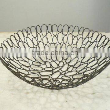 Decorative Iron Bowl Wire Bowl, Metal Bowl