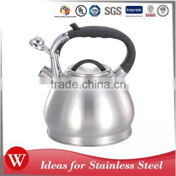 Single bottom black nylon handle non-electric stainless steel induction tea pot tea kettle