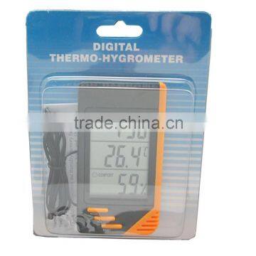 2016 Hot Sell! House Used Digital Thermo-hygrometer ,indoor/ourdoor Thermometer With Time.