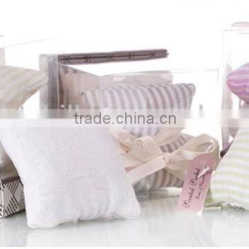 Hot sell item cotton embroidered lavender sachet bags with hanger fabric freshner