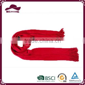 Acrylic Winter Warm Red Scarf