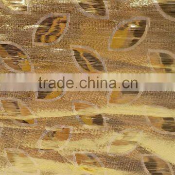 with gold silver design/ fabric single face jacquard fabric