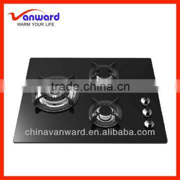 Built-in tempered glass 3 burner gas stove HQ3L64ADZX