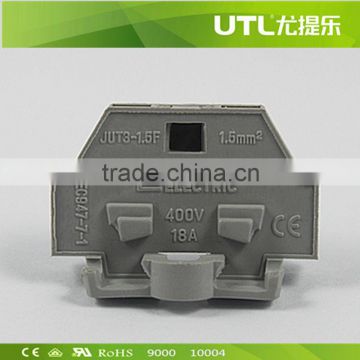 Dinrail terminal block mini spring typeJUT3-1.5F -WS 1.5-DB screwless