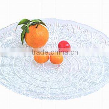 2014 Raised transparent crystal plastic plate for sale