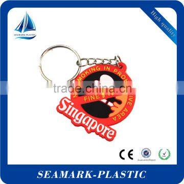 2016 eco-friendly custom molded plastic keyrings for hotel