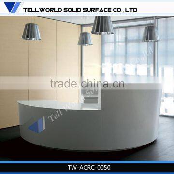 Top quality white round reception desk with professional design