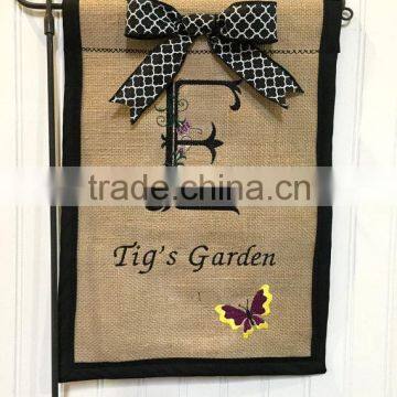 New arrival 2016 burlap garden decoration flag