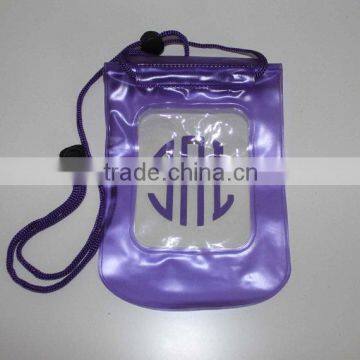 2016 cheap monogrammed mobile phone cell phone waterproof bag case cover pouch PVC