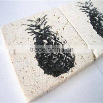 Eco-friendly designed marble drinkware coaster with image