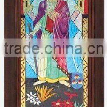 Stained glass door for interior