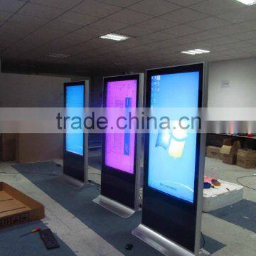 Black and Silver 70 Inch Floor Standing Branded 4GB SD Card Kiosk With Wifi Advertising Player photo-6