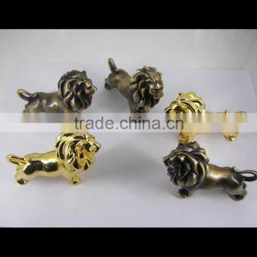 3D Metal Black Lion Figurine/metal Animal Figurine With Nickle Plated photo-5