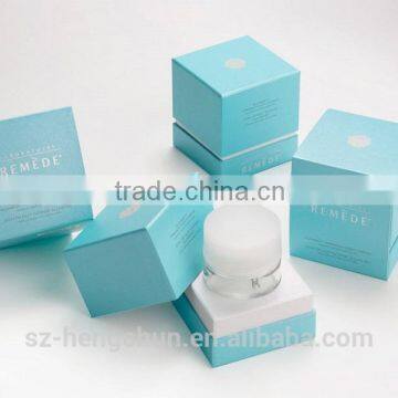 Elegent lady light blue packaging box supplier for skin cream